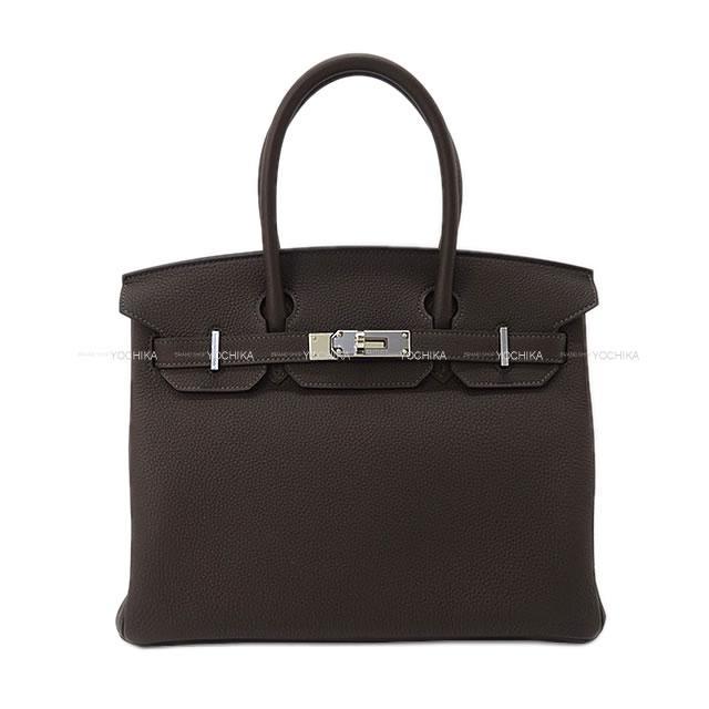 HERMES エルメス ハンドバッグ バーキン30 エベンヌ トゴ シルバー金具 新品