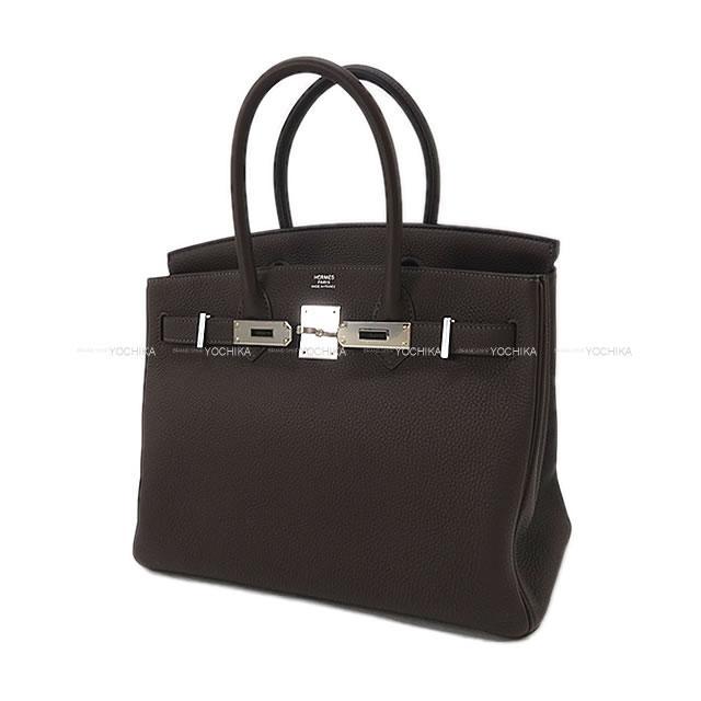 HERMES エルメス ハンドバッグ バーキン30 エベンヌ トゴ シルバー金具 新品