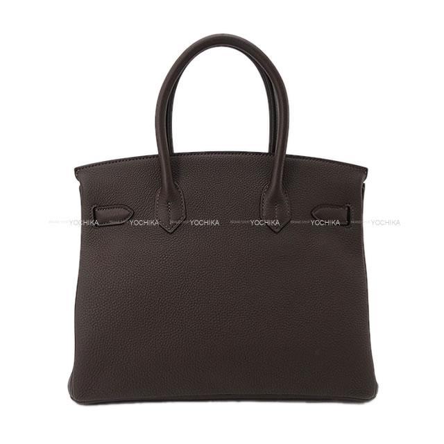 HERMES エルメス ハンドバッグ バーキン30 エベンヌ トゴ シルバー金具 新品