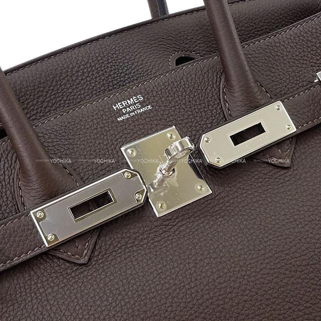 HERMES エルメス ハンドバッグ バーキン30 エベンヌ トゴ シルバー金具 新品