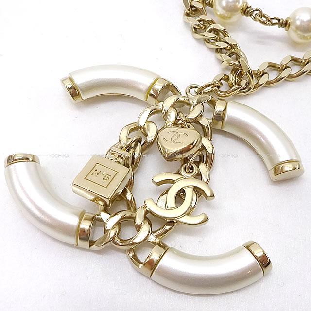 CHANEL シャネル ビッグココマーク パフューム&ハートチャーム パール  