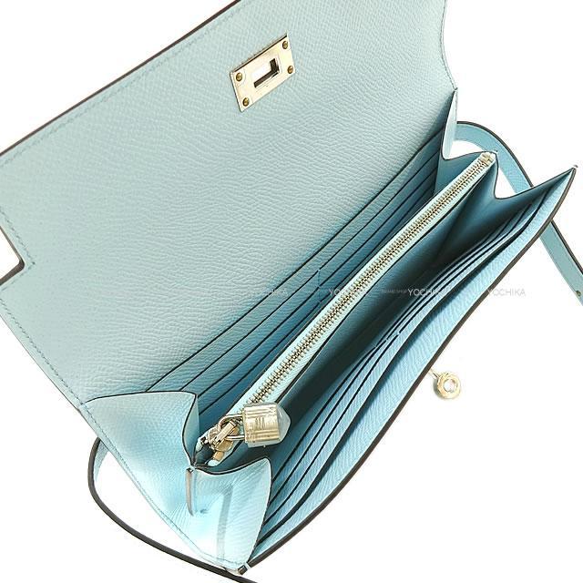 HERMES エルメス 長財布 ケリーウォレット ロング ブルーゼフィール エプソン シルバー金具 新品未使用