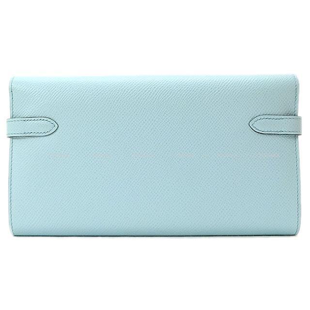 HERMES エルメス 長財布 ケリーウォレット ロング ブルーゼフィール エプソン シルバー金具 新品未使用