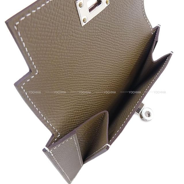 HERMES エルメス コンパクト 財布 "ケリー・ポケット" エトープ(エトゥープ)