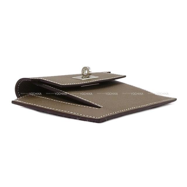 HERMES エルメス コンパクト 財布 "ケリー・ポケット" エトープ(エトゥープ)