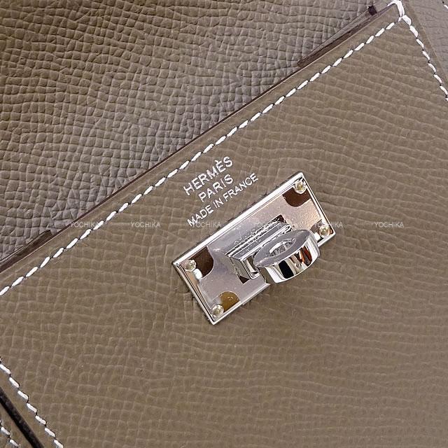HERMES エルメス コンパクト 財布 "ケリー・ポケット" エトープ(エトゥープ)