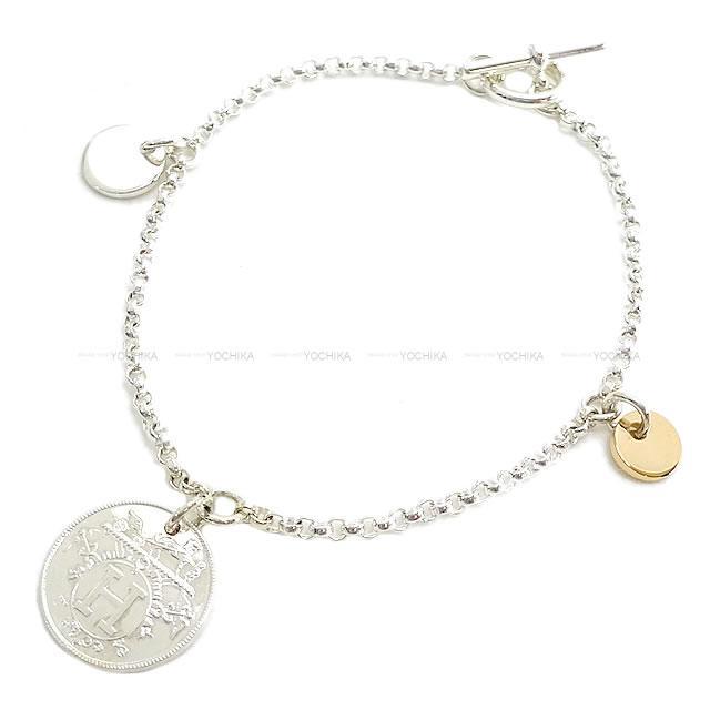 HERMES エルメス チャーム付 ブレスレット "エクスリブリス PM" #ST シルバー 新品