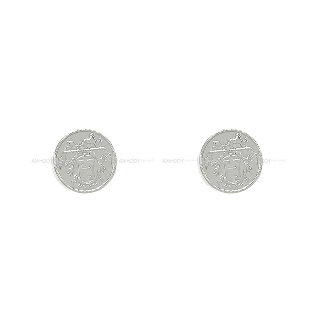 2020年 春夏 HERMES エルメス ロゴ ピアス "エクスリブリス TPM" シルバー925 シルバー金具 新品