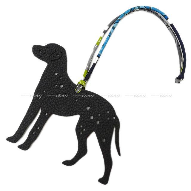 HERMES エルメス バッグチャーム プティアッシュ チャーム "ダルメシアン 犬" 黒(ブラック)/エトープ トゴ 新品