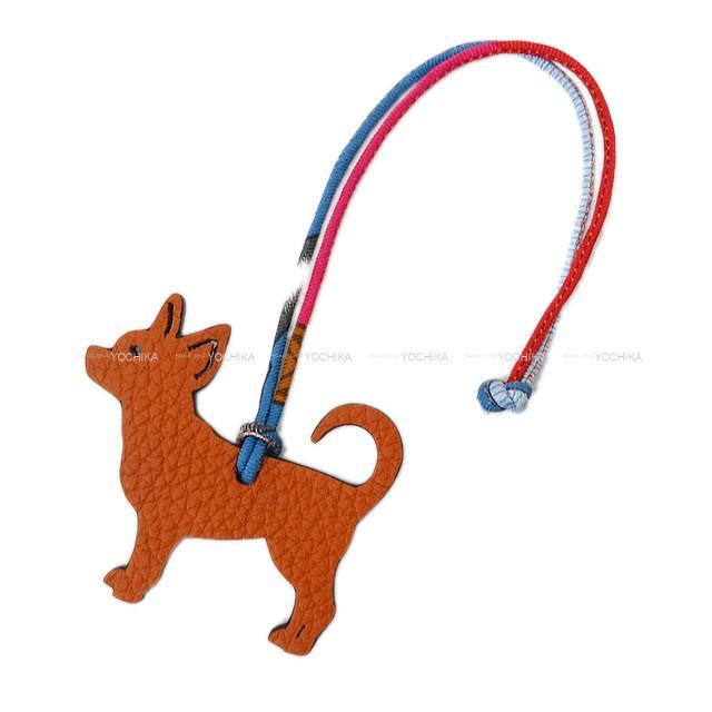 HERMES エルメス バッグチャーム プティアッシュ "チワワ 犬" テールバテュー/黒 トゴ/エプソン 新品