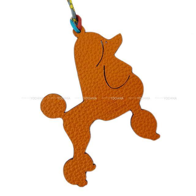 HERMES エルメス バッグチャーム プティアッシュ "プードル 犬" ルージュグレナ/ポティロン 新品