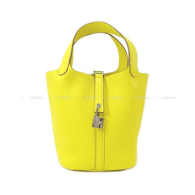 HERMES エルメス ハンドバッグ ピコタンロック 18 PM ライム