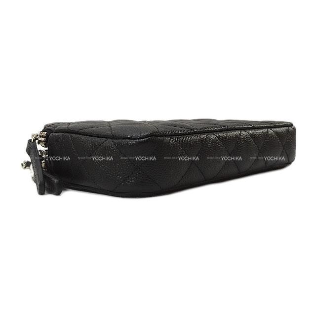 CHANEL シャネル マトラッセ ジップ チェーンウォレット ポシェット 黒(ブラック)/ボルドー A82527 新品未使用