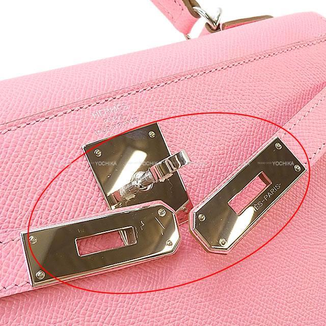 HERMES エルメス ハンドバッグ ケリー28 外縫い ローズコンフェッティ エプソン シルバー金具 新品未使用