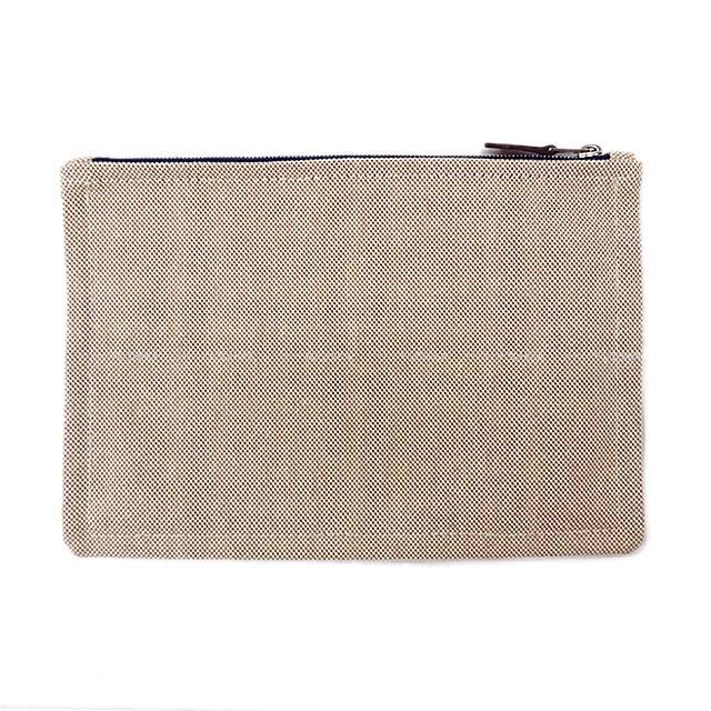 HERMES エルメス フラットポーチ "ニューヨッティング" PM マリン コットン100% 新品