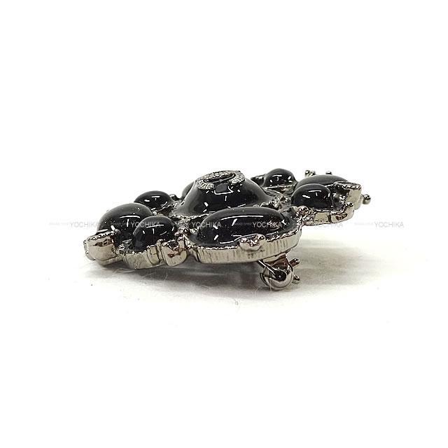CHANEL シャネル ラメストーン ココマーク ブローチ C00V メタルシルバー金具 新品未使用