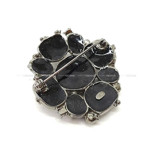 CHANEL シャネル ラメストーン ココマーク ブローチ C00V メタルシルバー金具 新品未使用