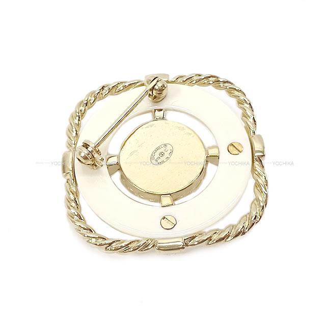 CHANEL シャネル パール ココマーク 浮き輪 ロープ ブローチ B19C 白/ゴールド ゴールド金具 新品未使用