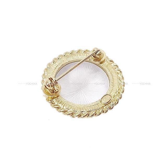 CHANEL シャネル チェーンアラウンド マトラッセ ココマーク ブローチ A19C 白 ゴールド金具 新品未使用
