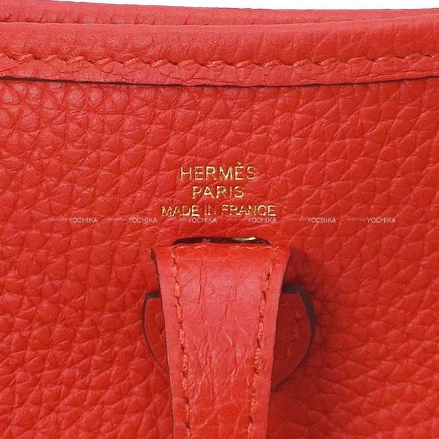 エルメス ミニエヴリン TPM ルージュトマト/S金具 HERMES エルメス ショルダーバッグ ミニ エブリン エヴリン 16