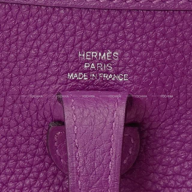 HERMES エルメス ショルダーバッグ ミニ エブリン エヴリン 16 TPM アマゾン アネモネ/ブルーインディゴ