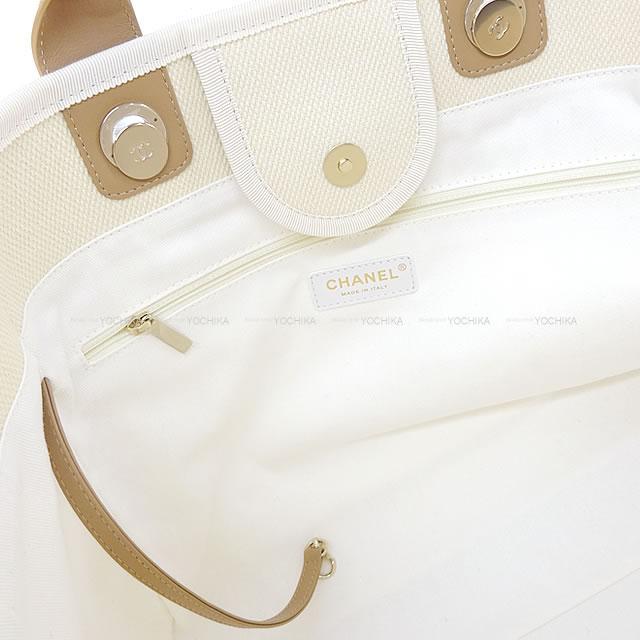 シャネル パール ドーヴィル 2Way チェーンショルダー トートバッグ(L) アイボリー  A66941 新品未使用