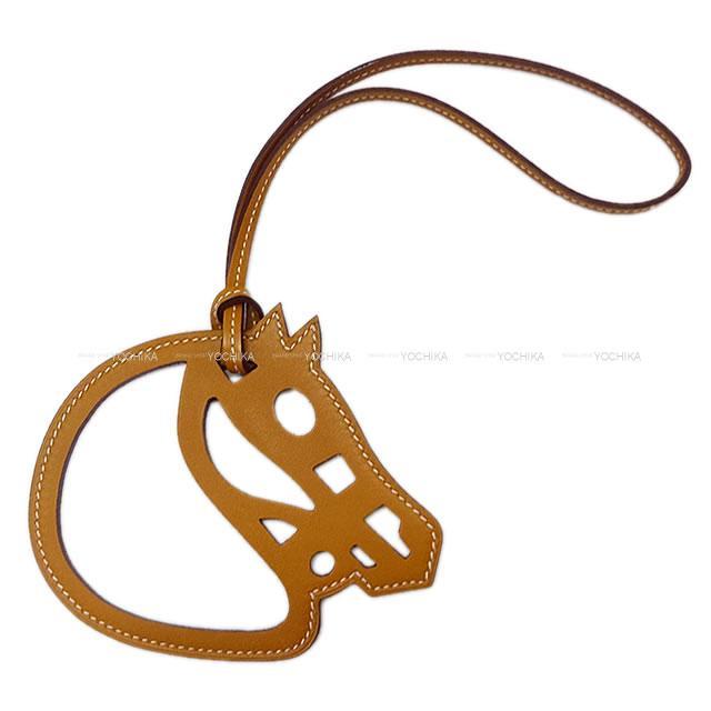 HERMES エルメス バッグチャーム 馬型 "パドック シュヴァル" ナチュラルサブレ ヴォーバトラー 新品