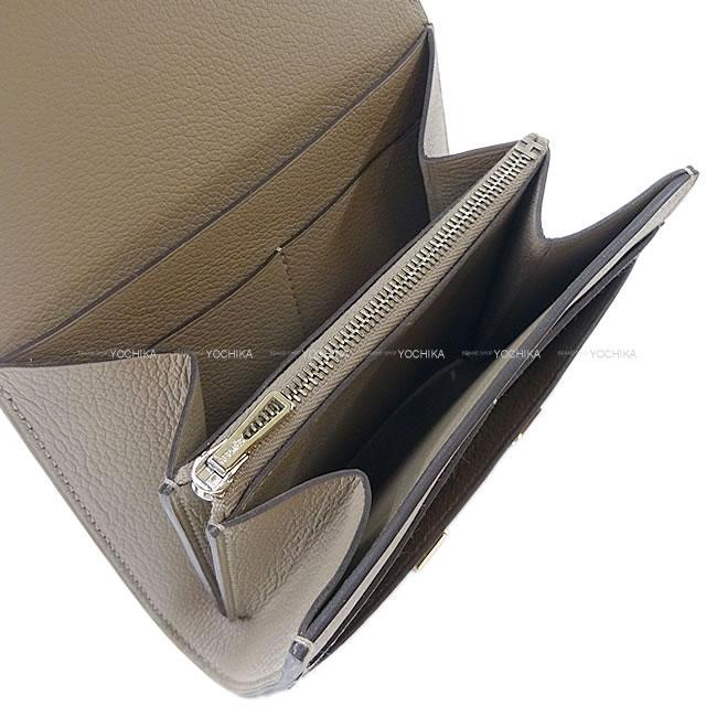 HERMES エルメス 財布 コンスタンス コンパクト グリアスファルト エバーカラー シルバー金具 新品未使用