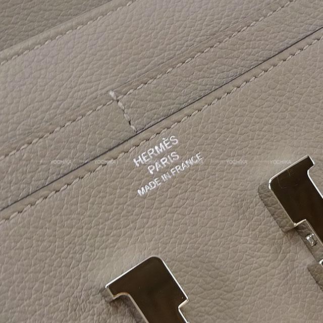 HERMES エルメス 財布 コンスタンス コンパクト グリアスファルト エバーカラー シルバー金具 新品未使用