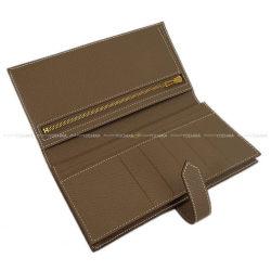 エルメス 長財布 ベアンスフレ エトープ(エトゥープ) エプソン ゴールド金具 C刻印 新品未使用