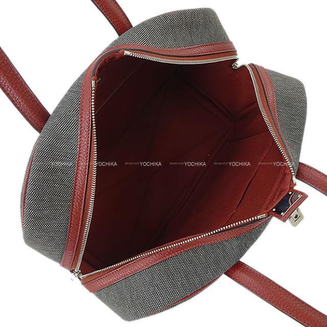 HERMES エルメス ヴィクトリア2 35 ルージュアッシュ/グレー トワルテクニック/トリヨン シルバー金具 新品未使用