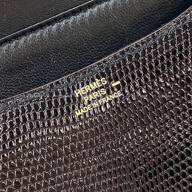 HERMES エルメス ショルダーバッグ コンスタンス 3 ミニ 18 黒(ブラック) リザード ゴールド金具 新品