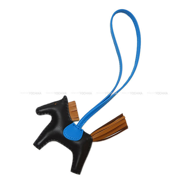 HERMES エルメス バッグチャーム ロデオ PM 黒 (ブラック