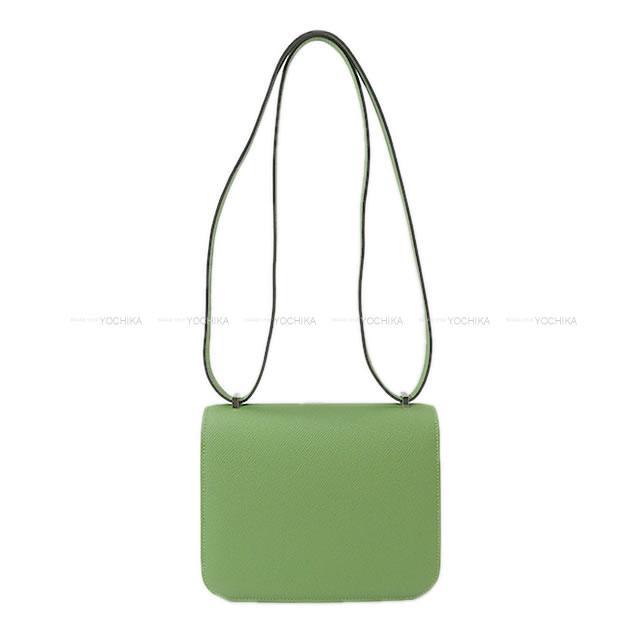 HERMES エルメス ショルダーバッグ コンスタンス3 ミニ 18 ヴェールクリケット エプソン シルバー金具 新品