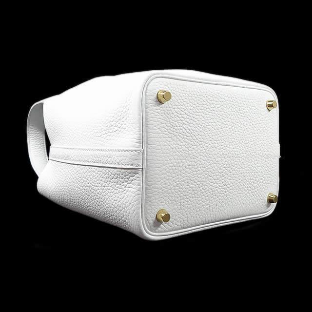 HERMES エルメス ハンドバッグ ピコタンロック 18 PM 白