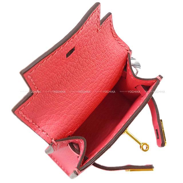 HERMES エルメス ミニミニ バッグチャーム ケリートゥイリー(ツイリー) ローズリップスティック タデラクト