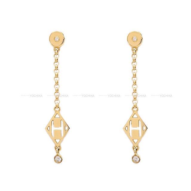 HERMES エルメス ピアス ガンバード H K18PG/ダイヤモンド 0.09ct 
