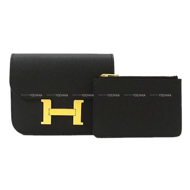 Hermes エルメス 財布 コンスタンススリム ウォレット ウェストポーチ 黒 ブラック エプソン ゴールド金具 新品 Hermes エルメス 財布 コンスタンススリム ウォレット ウェストポーチ 黒 ブラック エプソン ゴールド金具 新品