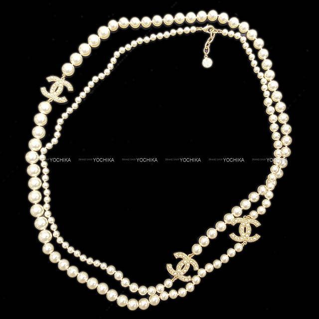 Chanel シャネル 100周年記念 トリプルココマーク パールロングネックレス ゴールド金具 14c 新品未使用