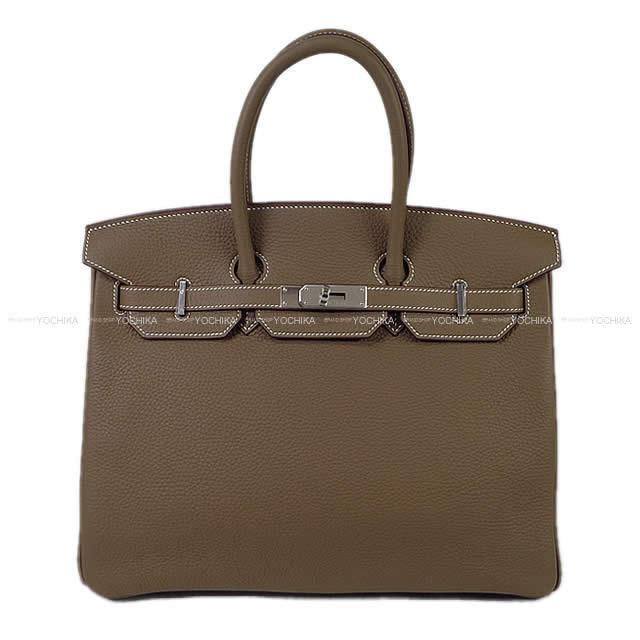 HERMES エルメス ハンドバッグ バーキン35 エトープ(エトゥープ) トリヨン シルバー金具 新品