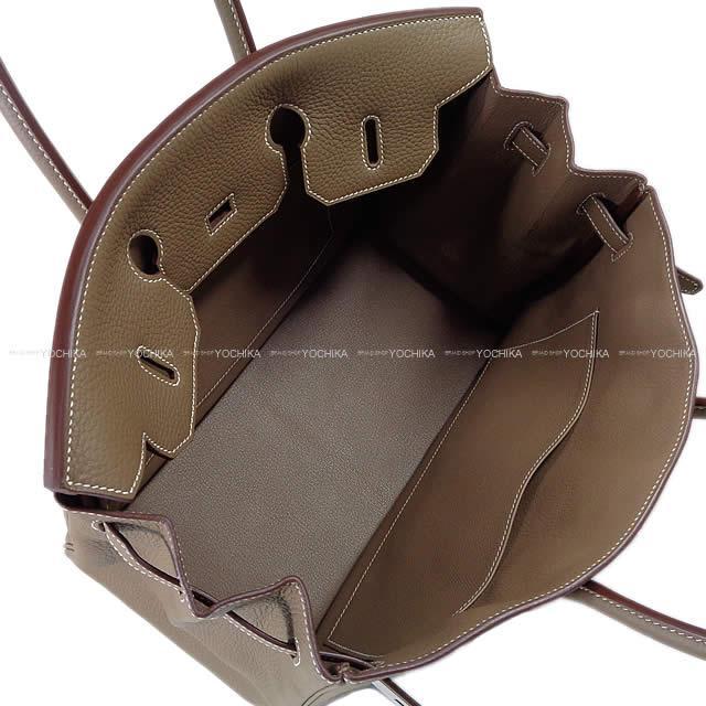 HERMES エルメス ハンドバッグ バーキン35 エトープ(エトゥープ) トリヨン シルバー金具 新品