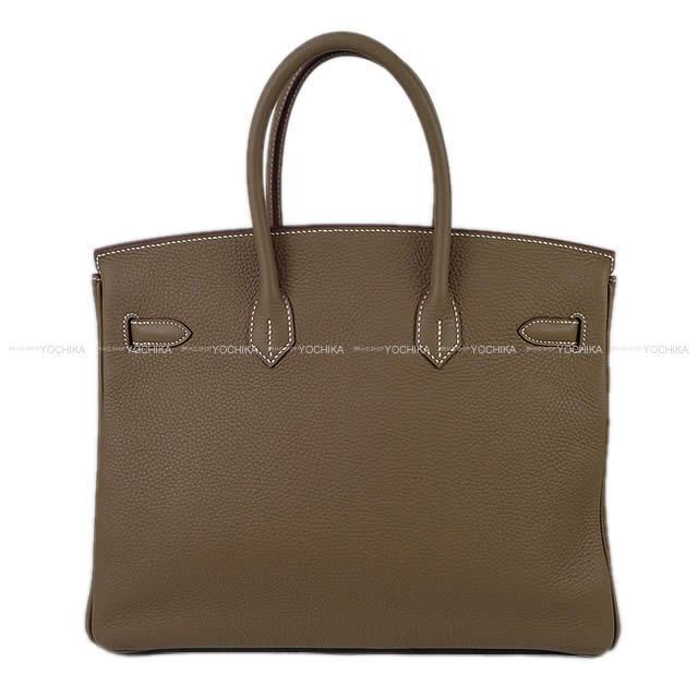 HERMES エルメス ハンドバッグ バーキン35 エトープ(エトゥープ) トリヨン シルバー金具 新品