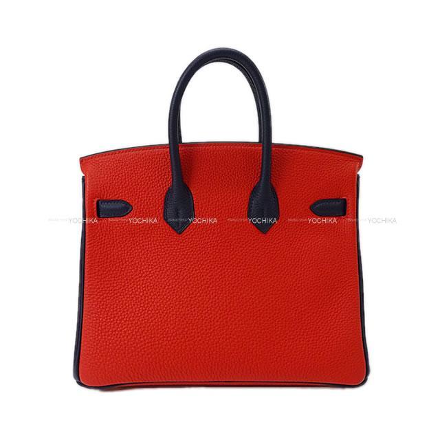 HERMES エルメス バーキン25 スペシャルオーダー ルージュドクー/ブルーニュイ トゴ ゴールド金具 新品