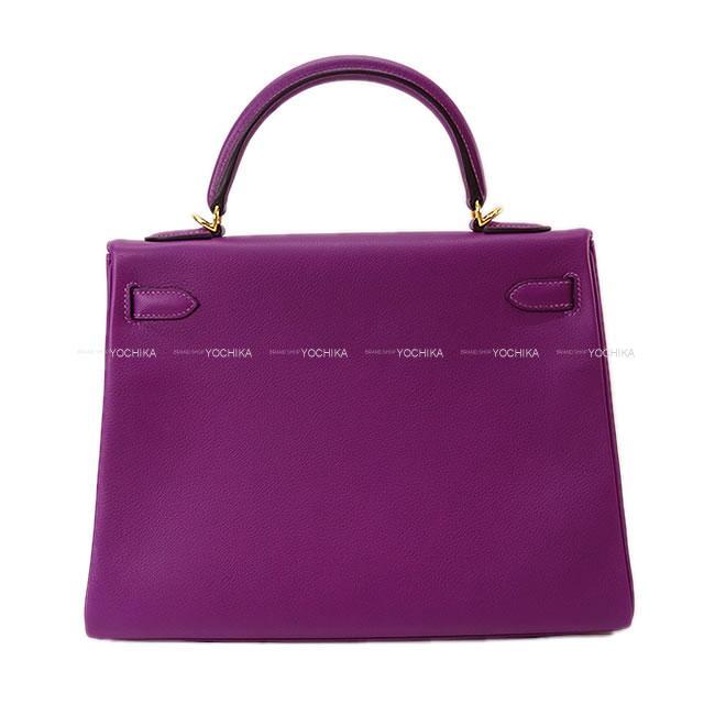 HERMES エルメス ハンドバッグ ケリー32 内縫い アネモネ エバーカラー ゴールド金具 新品