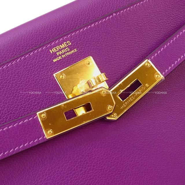 HERMES エルメス ハンドバッグ ケリー32 内縫い アネモネ エバーカラー ゴールド金具 新品