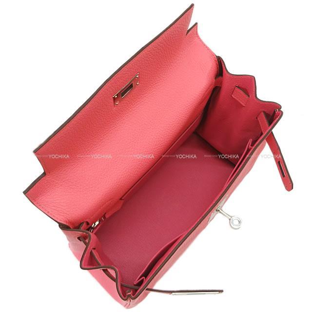 HERMES エルメス ハンドバッグ ケリー28 内縫い ローズアザレ トリヨン シルバー金具 新品