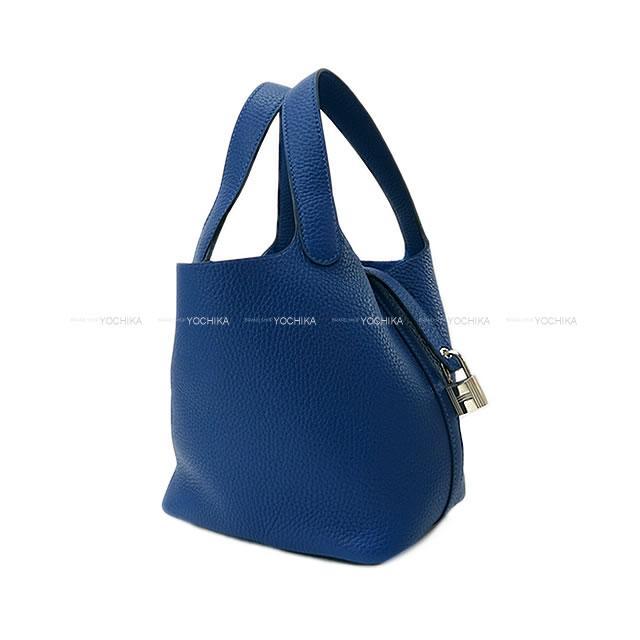 HERMES エルメス ハンドバッグ ピコタンロック 18 PM ディープブルー トリヨンクレマンス シルバー金具 新品