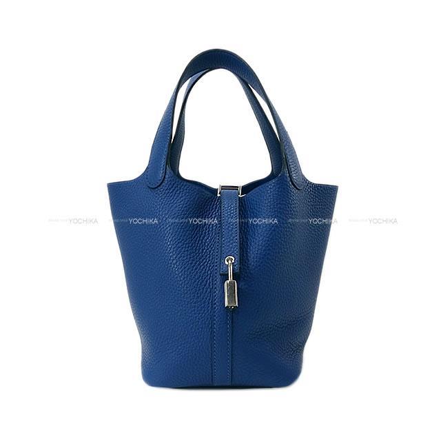 HERMES エルメス ハンドバッグ ピコタンロック 18 PM ディープブルー トリヨンクレマンス シルバー金具 新品