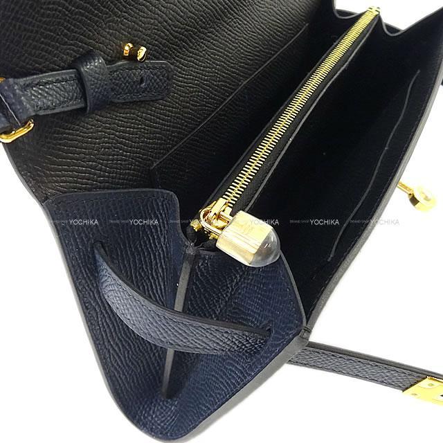 HERMES エルメス 長財布 ケリーウォレットトゥーゴー ヴェルソ 黒