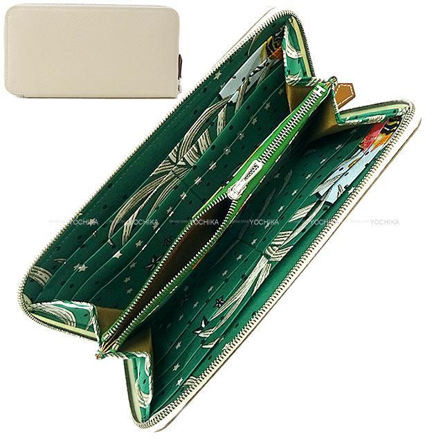 HERMES エルメス 長財布 アザップシルクイン 王者の虎 フルリ クレ  